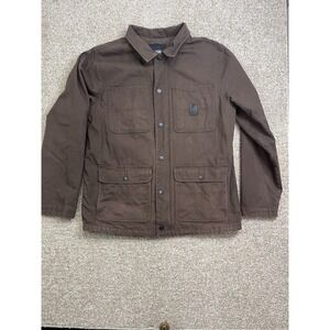Vans Jacket Mens Médium Off The Wall Utility Workwear Button Front Canvas Coat
